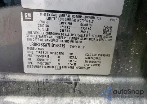 2017 Buick Envision Essence from USA, damaged, VIN LRBFXBSA7HD143179